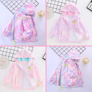 Áo khoác gió AOMIGUOGUO nhiều họa tiết cho bé gái 2 - 7 tuổi - TOPZKIDS