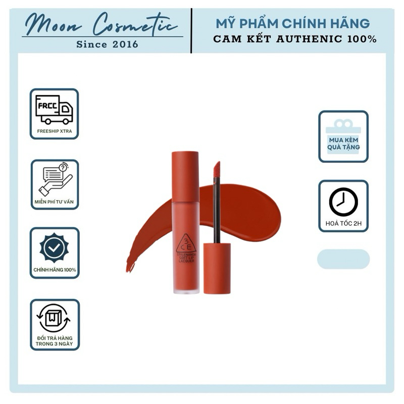 Son 3CE Lacquer Shawty Perk Up Tawny Red Null Set 4ml [CHECK HIDDEN TAG]