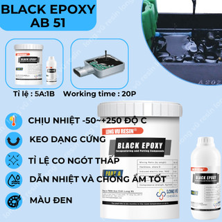 Keo Đổ Mạch Điện Tử 51AB Màu Đen Cứng - Keo Đổ Bo Mạch 8806 Màu Xám Mềm-  Keo Epoxy Đen Bảo Vệ Mạch Điện Tử Chuyên Dụng