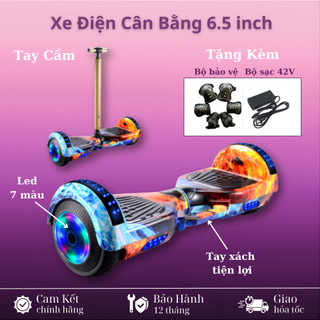 Xe Cân Bằng Điện 2 Bánh Smart Balance 6.5 inch - Xe Điện Cân Bằng Cho Bé ,Kèm Tay Cầm Cao Cấp - Bảo Hành 24 Tháng