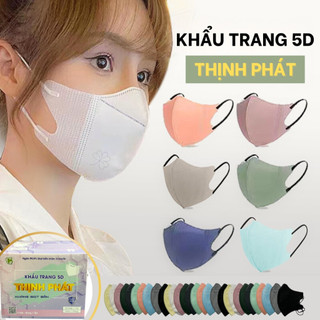10 chiếc khẩu trang 5D Thịnh Phát 3 lớp kháng khuẩn chống bụi mịn chống nắng hiệu quả