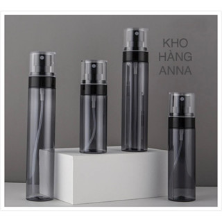 CHAI XỊT SƯƠNG XÁM ĐEN - LỌ XỊT GIỌT BODY MIST 30ml 50ml 100ml Xịt tinh dầu , Chai nhựa chiết mỹ phẩm xịt nước hoa hồng