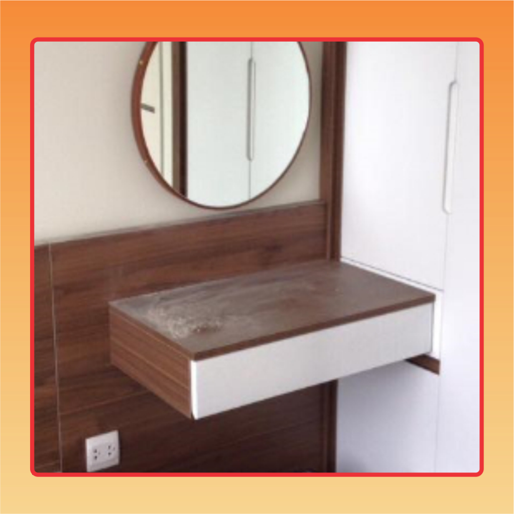 Bàn phấn treo tường thông minh, bàn trang điểm treo tường