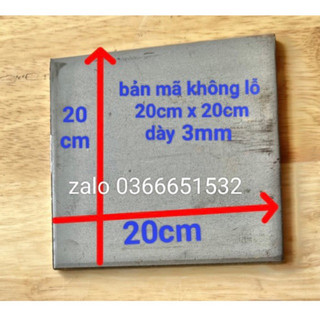 Bản mã sắt 20cm x 20cm dày 3mm .200mm x 200mm chân cột-đế sắt ship hoả tốc gò vấp hcm