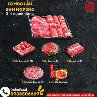 Combo lẩu sum họp 2kg | nhập khẩu úc / mỹ | giao hoả tốc hcm - dakafood
