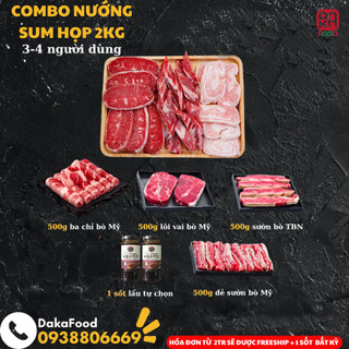 Combo nướng sum họp 2kg | nhập khẩu úc / mỹ | giao hoả tốc hcm - dakafood