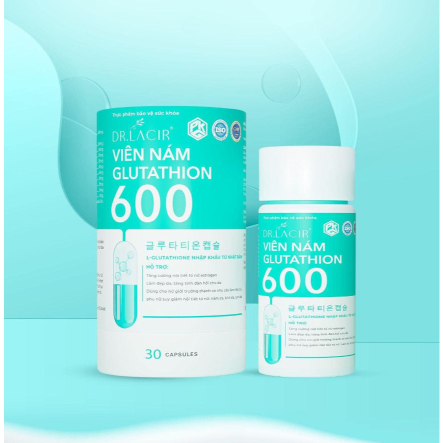 Viên Uống Trắng Da Glutathione 600 Dr Lacir Chính Hãng Giảm Thâm Nám, Cân Bằng Nội Tiết Tố Nữ (Azgoo phân phối)