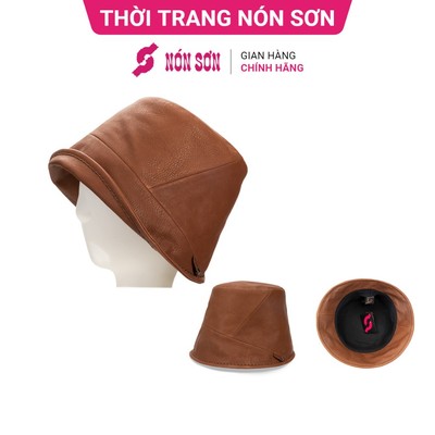 Mũ vành da cao cấp Nón Sơn chính hãng MH022DA-NU1