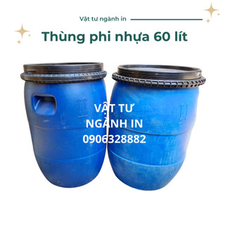 Thùng phuy nhựa 60 lít, phi nhựa xanh, thùng đựng nước 60 lít , đai nhựa