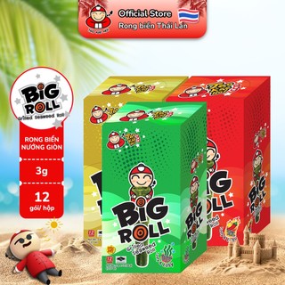 [HỘP 12 GÓI] Snack Rong Biển TaoKaeNoi BIG ROLL 3G Giòn Tan Nhiều Vị Lựa Chọn