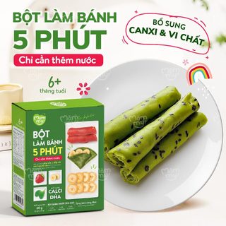 Bột làm bánh Crepe hoa quả Mămmy làm bữa phụ cho bé chỉ 5 phút bổ sung dinh dưỡng, hỗ trợ tiêu hóa