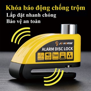 Ổ khóa báo động xe máy YIPAUTO Ổ khóa phanh đĩa xe máy có báo động chống trộm kèm 2 chìa báo động 110DB an toàn tiện lợi
