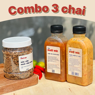 Combo muối tiêu rang + mắm me + muối chấm ớt xiêm - tiệm phố núi