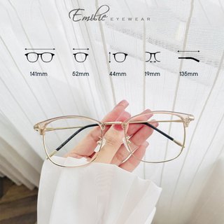 Gọng kính vuông clubmaster nam nữ Emilie eyewear phụ kiện thời trang 2713