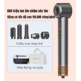 Bộ máy sấy tóc 5 trong 1 tốc độ cao đa chức năng, ion âm giảm hư tổn tóc