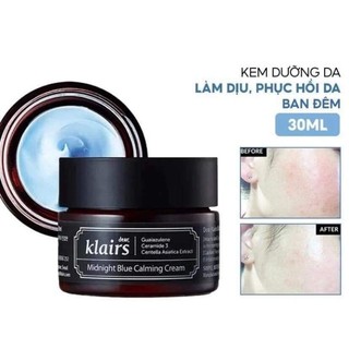 Kem Dưỡng Phục Hồi Da Ban Đêm Klairs Midnight Blue Calming Cream 30g