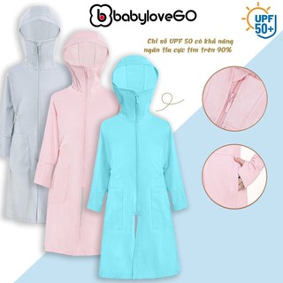 Áo chống nắng cho bé BabyloveGO áo chống nắng toàn thân vải thông hơi tản nhiệt chống tia UV