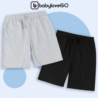 Quần đùi cho bé QT001 chất liệu cotton sợi thoáng mát co giãn size từ 8 đến 40kg BabyloveGO