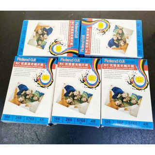 GIẤY IN ẢNH GLOSSY RC ROLAND 4R 260G( XẤP 100 TỜ)