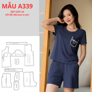 Rập giấy a0 đồ bộ đùi thun nữ -a339