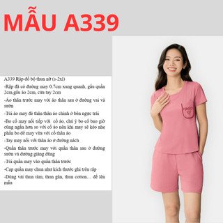 RẬP GIẤY A0 ĐỒ BỘ ĐÙI THUN NỮ -A339