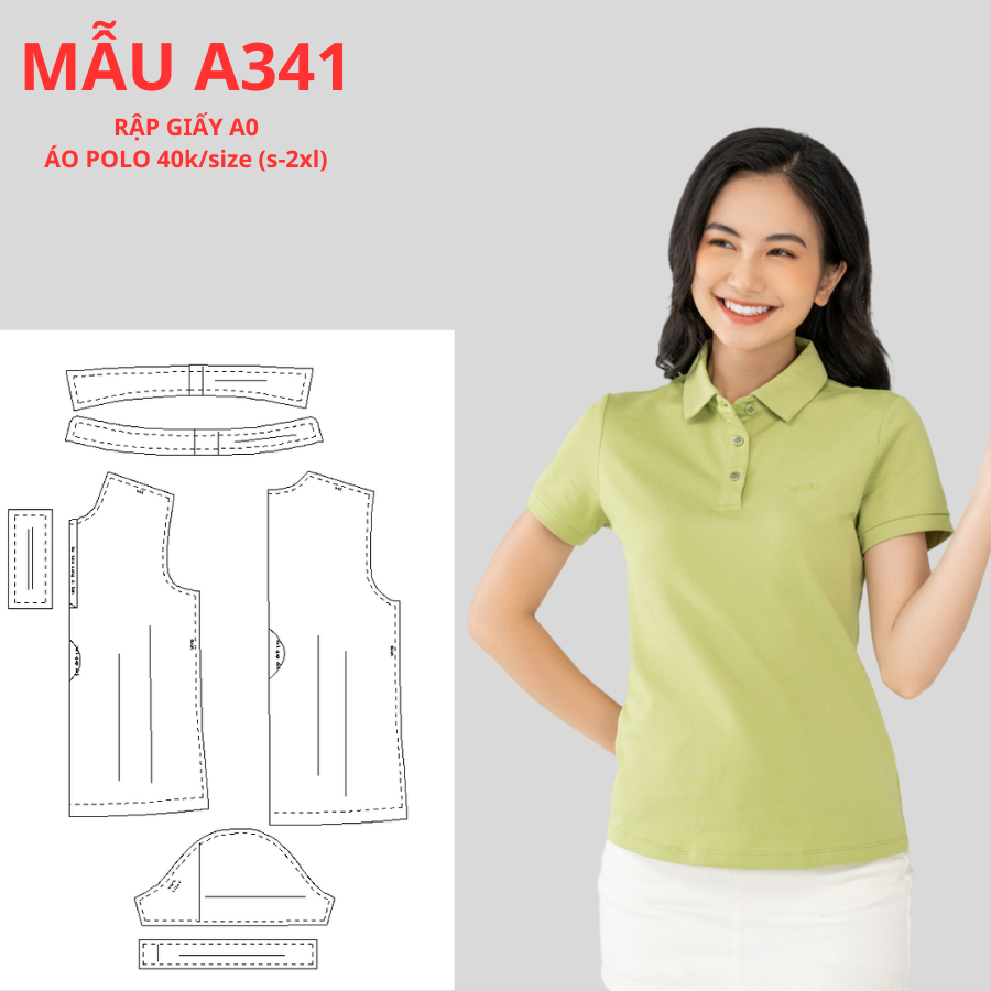 RẬP GIẤY A0 ÁO POLO NỮ -A341