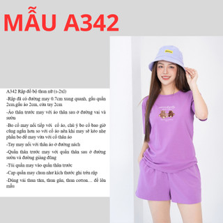 RẬP GIẤY A0 ĐỒ BỘ ĐÙI THUN NỮ -A342