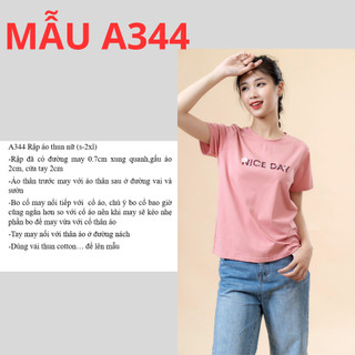 RẬP GIẤY A0 ÁO THUN NỮ DÁNG VỪA - A344