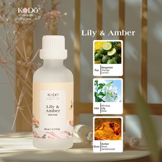 Tinh Dầu Nước Hoa KODO Lily & Amber Hương Hoa Ly Làm Thơm Phòng, Không Gian, Quần Áo - Luxury - Chai 10ml/50ml/100ml