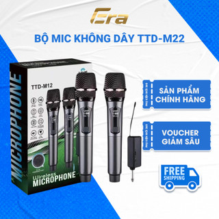 Mic Hát Karaoke Không Dây TTD M12 - ERA, Chống Hú, Chống Nhiễu, Màn Hình LCD, Bắt Sóng Xa, Âm Thanh Trong Hát Siêu Hay