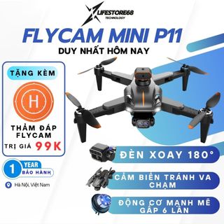 Flycam mini P11 Pro MAX,Máy bay điều khiển từ xa GPS tự động trở về chống va chạm,Drone zlifestore68