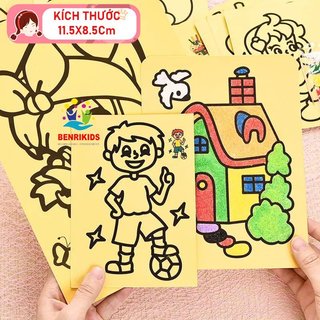 Tranh Cát Cho Bé Tập Tô Màu(Họa Tiết Ngẫu Nhiên)