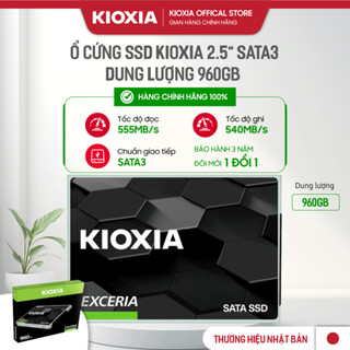 Ổ cứng SSD KIOXIA 2.5" SATA3 Dung Lượng 960Gb đọc 550mb/s, ghi 540 mb/s -Hàng Chính Hãng