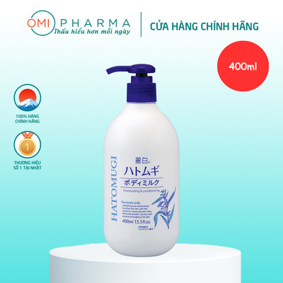 Sữa Dưỡng Thể Làm Sáng Da Ban Đêm REIHAKU Hatomugi The Body Milk Hạt Ý Dĩ Nhật Bản (400ml)