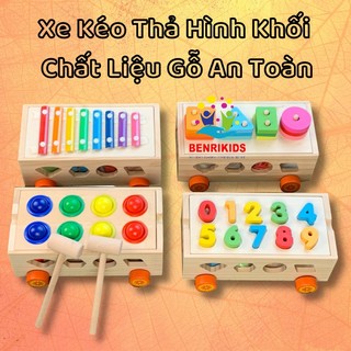 Xe kéo thả hình kết hợp số đếm - Đàn Xylophone - Thả hình khối ⚡HÀNG LOẠI 1⚡ Giúp Trẻ Rèn Luyện Sự Tập Trung, Khéo Léo
