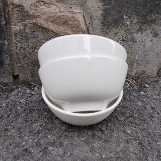 [Sứ-Gốm] 1 Tô sứ trắng (15*6cm) Dày cao cấp