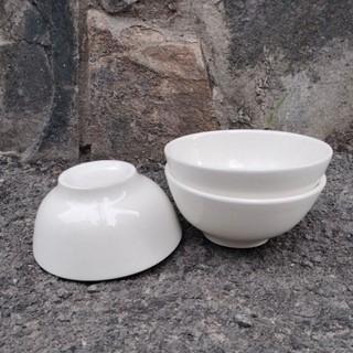 [Sứ-Gốm] 1 Tô sứ trắng (15*6cm) Dày cao cấp