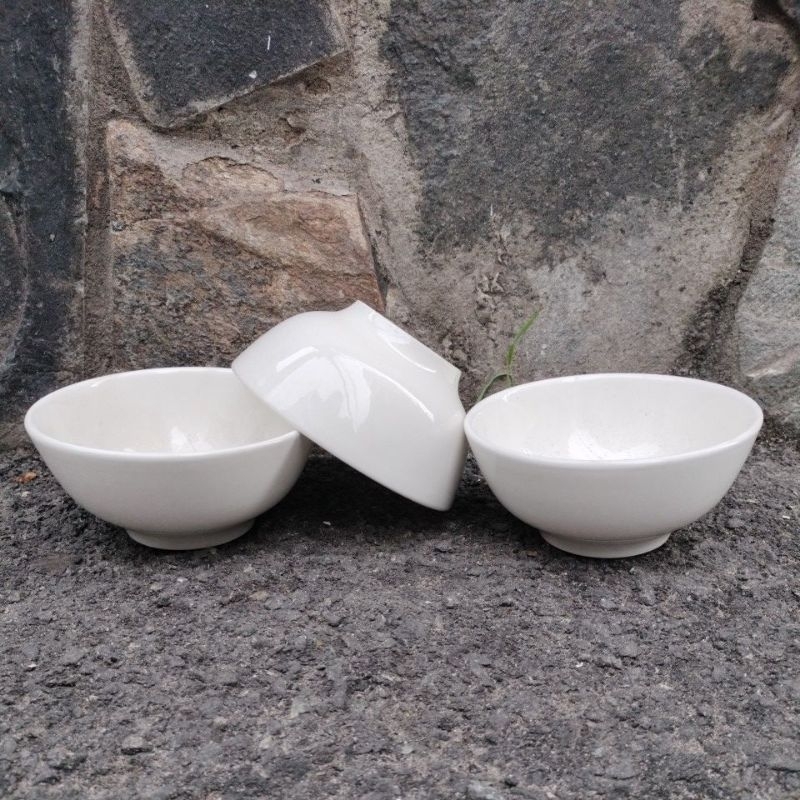 [Sứ-Gốm] 1 Tô sứ trắng (15*6cm) Dày cao cấp