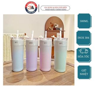 Ly giữ nhiệt seygm 500ml có nút chống tràn, bình giữ nhiệt inox cao cấp kiểu dáng trẻ trung
