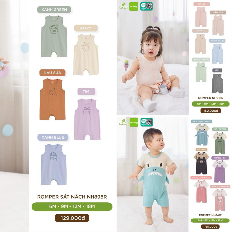 [ LULLABY 2024 ] Bộ body cộc ROMPER