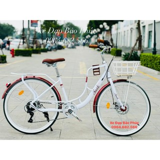 Xe đạp mini nữ TAIK Xaming có bộ chuyển tốc bánh 24/26( tặng đệm yên + lục giác)