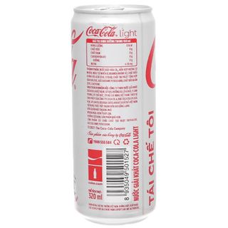 Nước ngọt có ga COCA COLA light lon 320ml