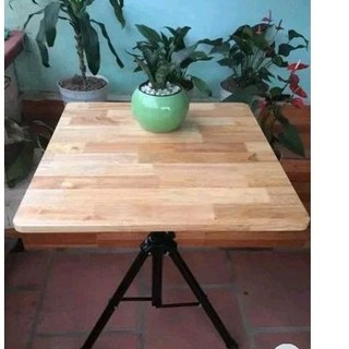 Mặt bàn gỗ cao su phủ bóng 2 mặt 60x60cm