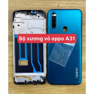 Bộ vỏ+ xương+khay sim+kính camera+phím bấm điện thoại oppo A31 hàng zin-lên máy đẹp