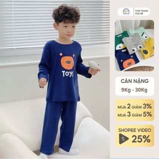 Bộ thun dài tay cho bé trai bé gái Magickids chất cotton zip ôm body giữ ấm in hình nhiều màu Quần áo trẻ em BR22038