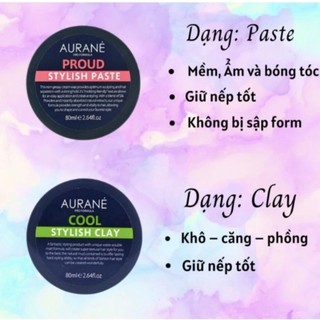 [CHÍNH HÃNG] Sáp vuốt tóc Aurane Cool Stylish Clay - 80g