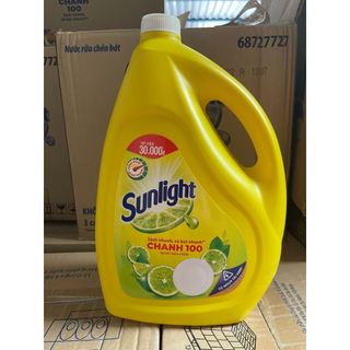 Nước rửa chén Sunlight 3,5kg Mastra- Trà nhật hương chanh gừng