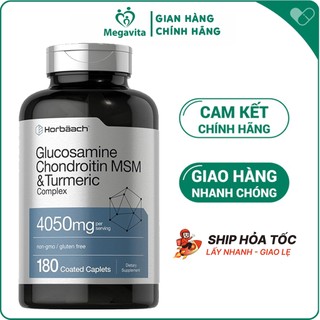 Viên Uống Hỗ Trợ Xương Khớp Horbaach Glucosamine Chondroitin with Turmeric & MSM 4050mg 180 Viên