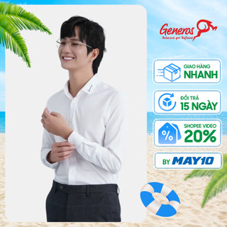 Áo sơ mi nam dài tay GENEROS AT060 010123348MF Slimfit ôm vừa thoải mái