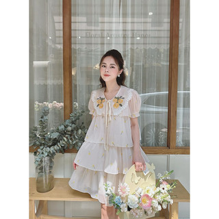Váy tầng thêu hoa sm